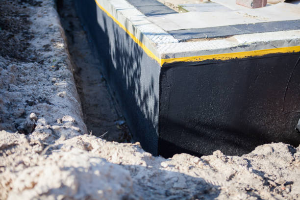 Residential Exterior Waterproofing installation at a Luther, MI home by SJ Waterproofing Pros